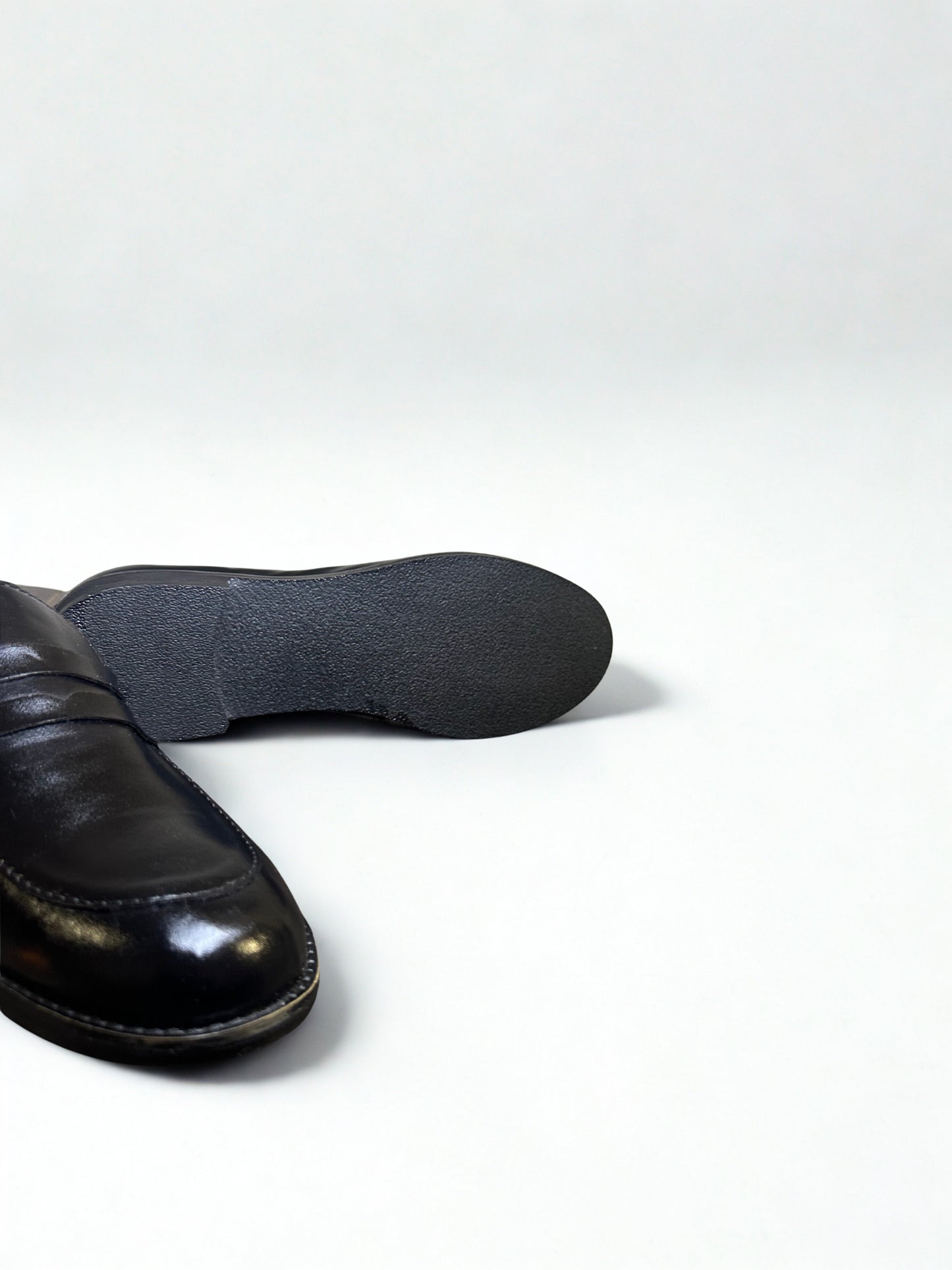 Asha Black Penny Loafers