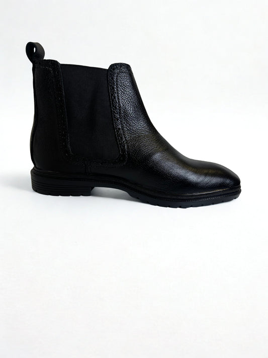 Ben Black Leather Chelsea Boots