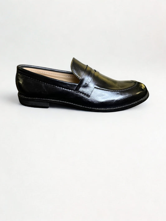 Asha Black Penny Loafers