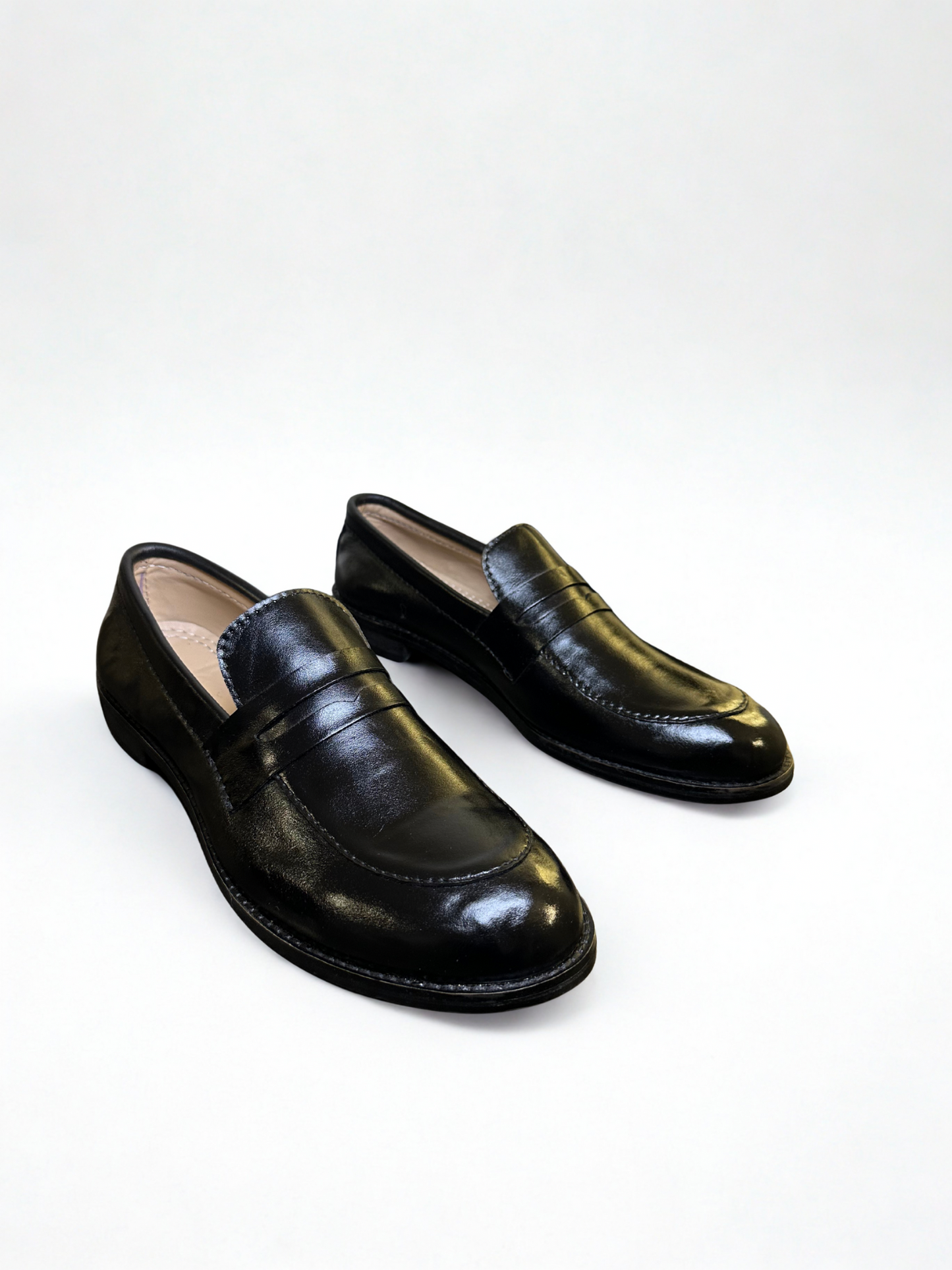Asha Black Penny Loafers