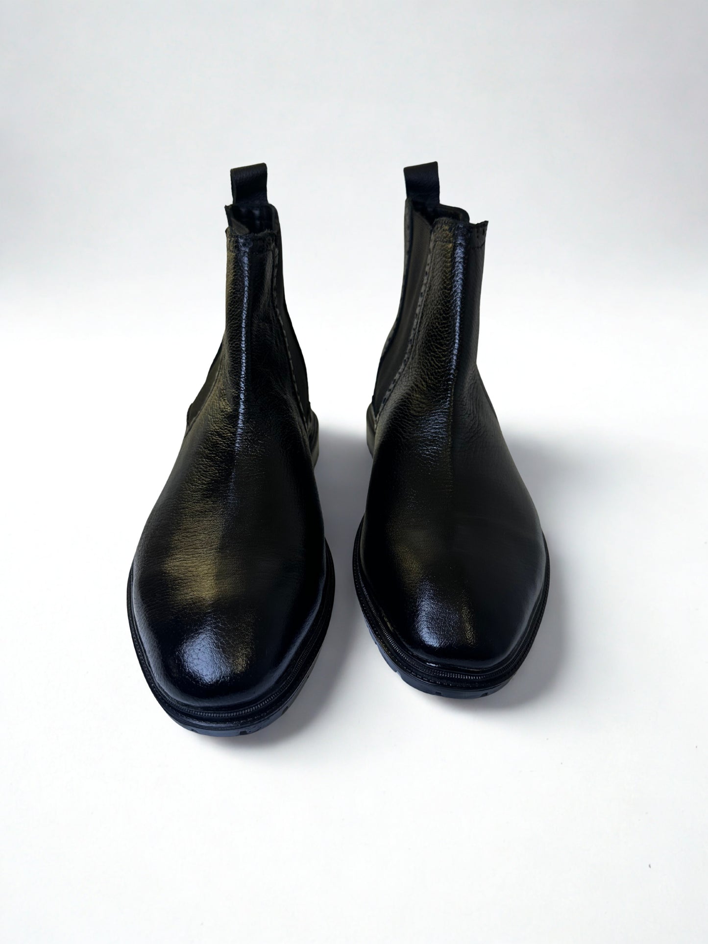 Ben Black Leather Chelsea Boots