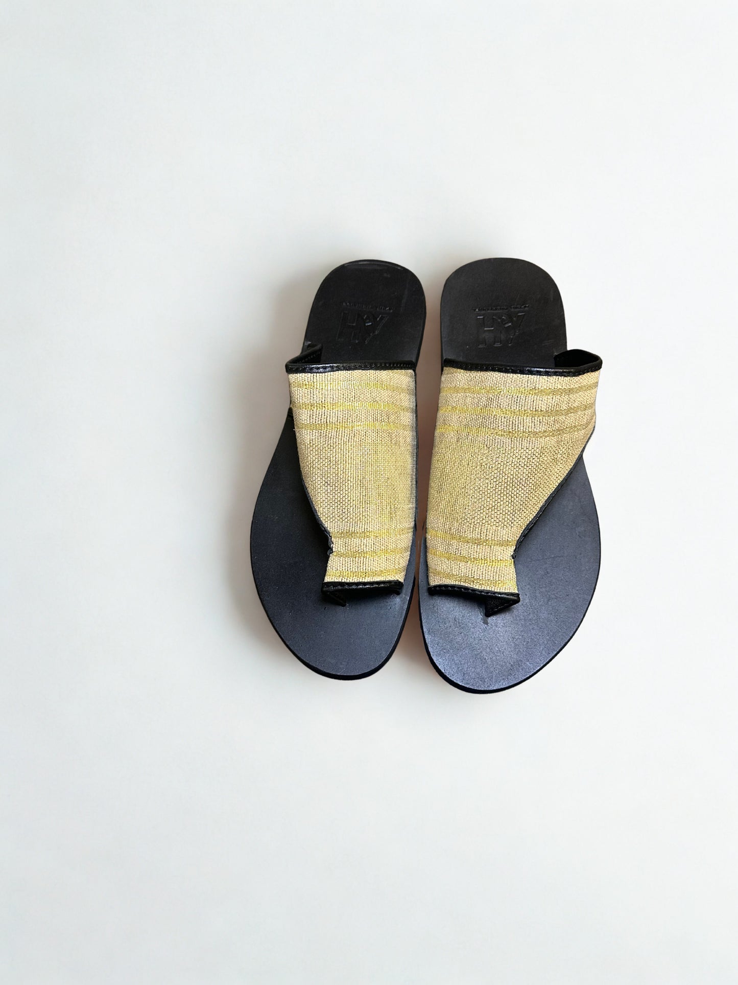 Ayin Black & Gold Slide Slippers