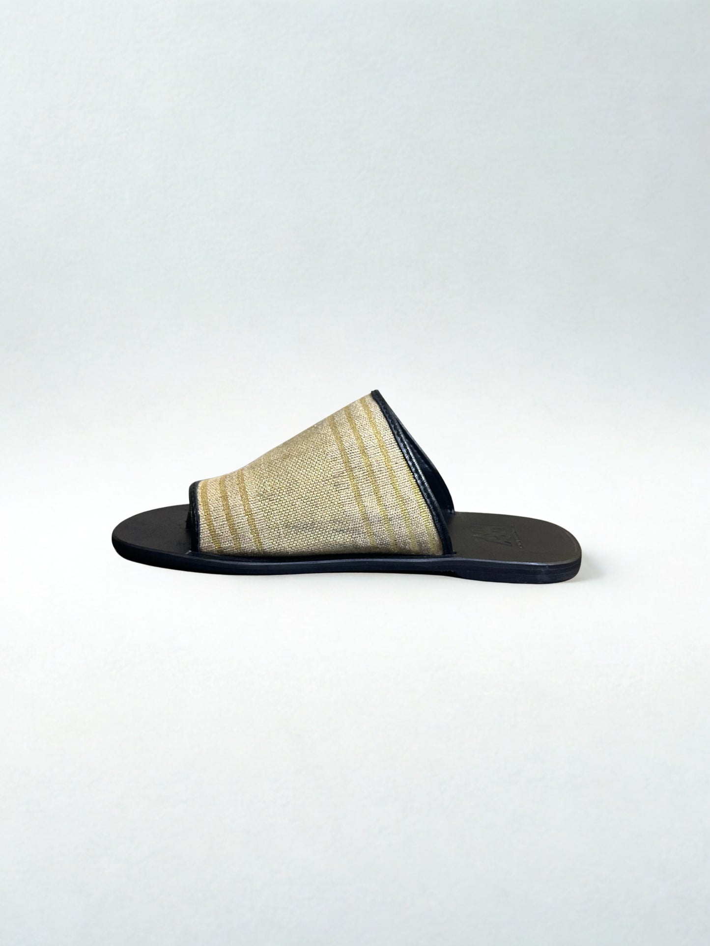 Ayin Black & Gold Slide Slippers
