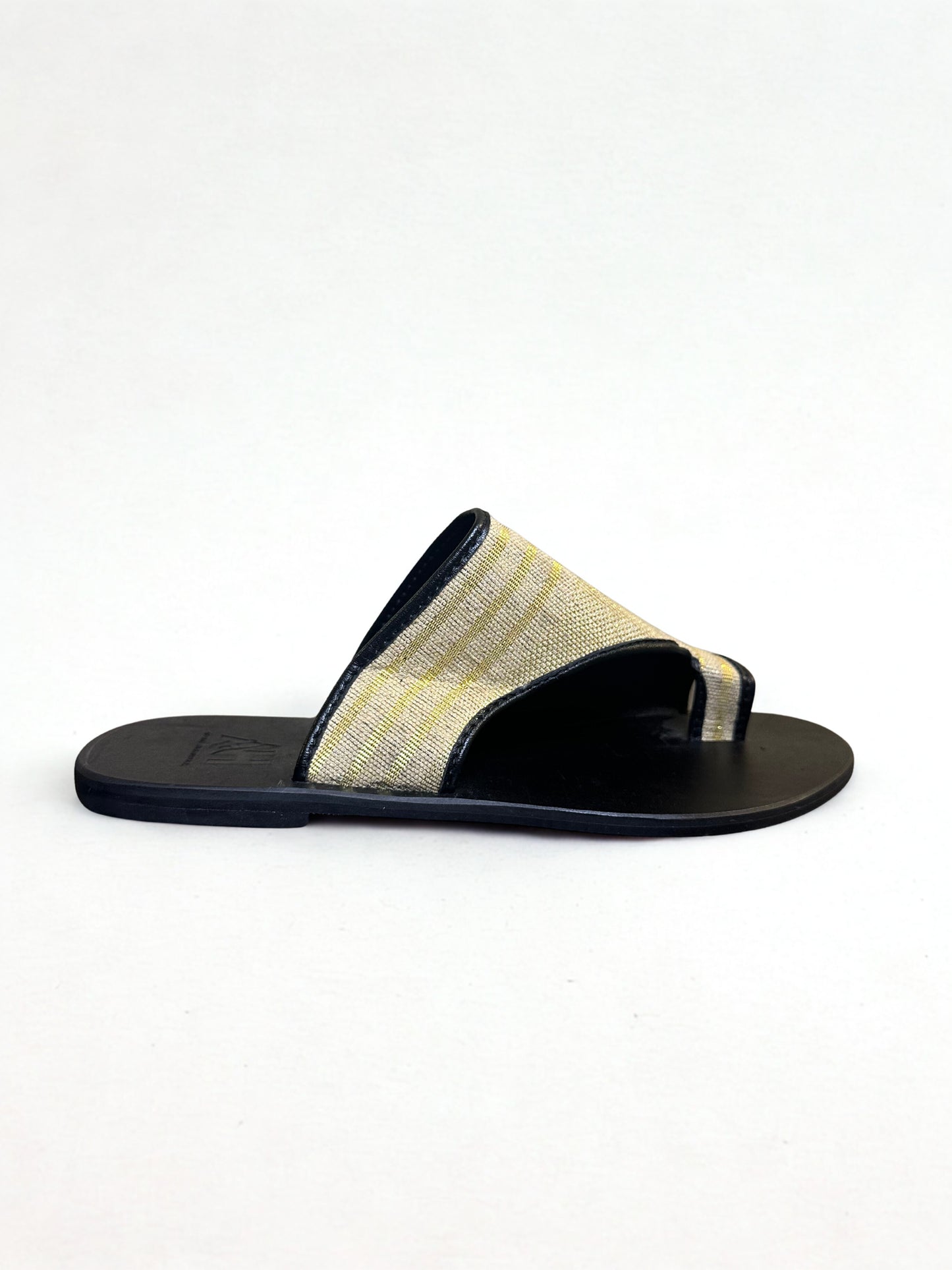 Ayin Black & Gold Slide Slippers