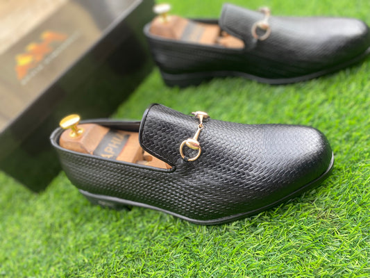 Net Black Loafers