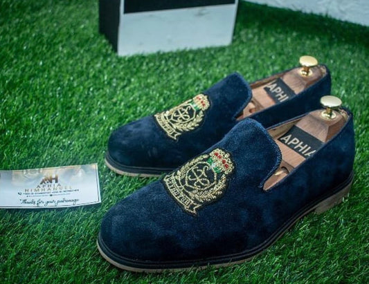 Benn Blue Suede Loafers