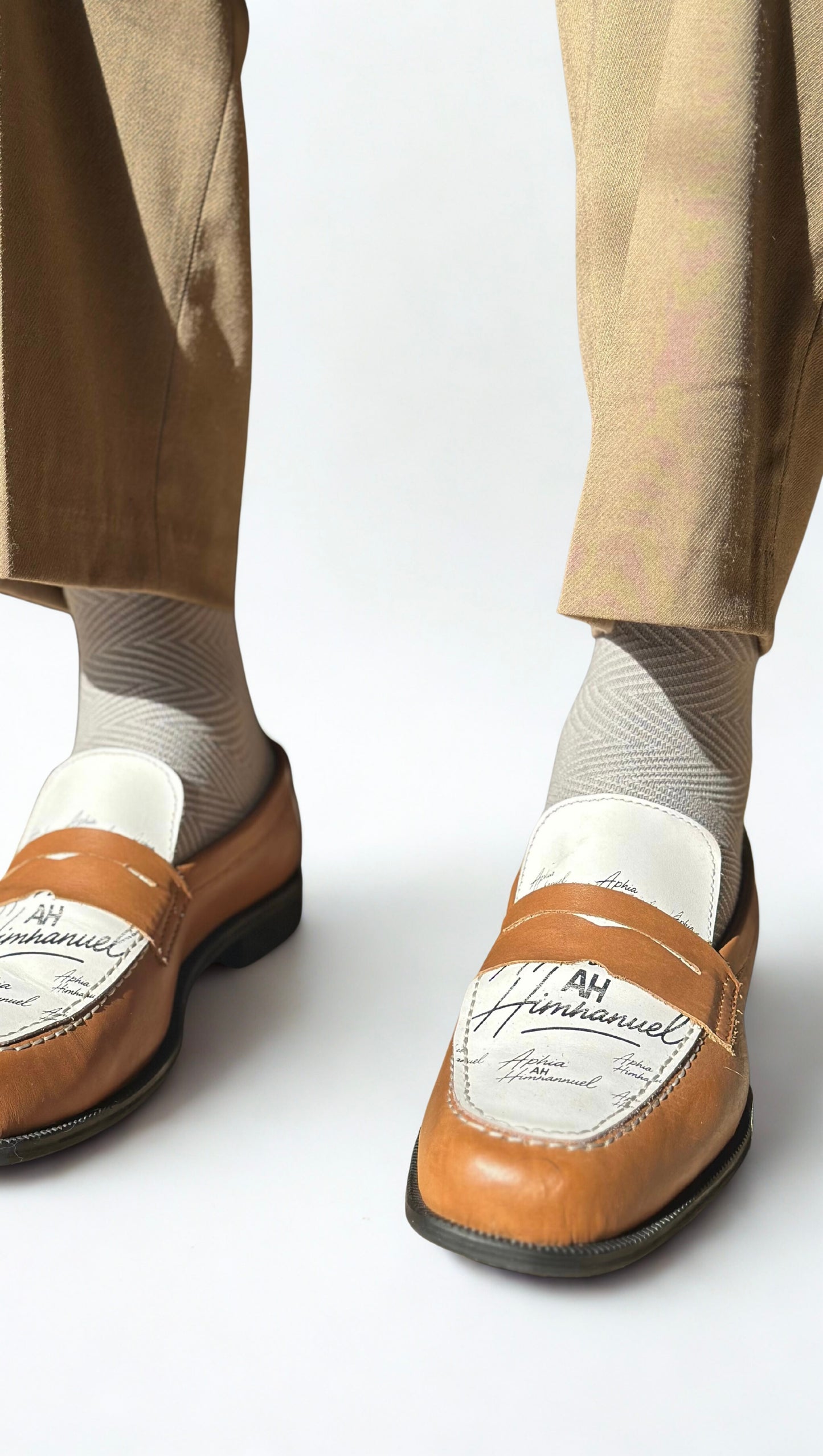 Ari Tan & White Loafers